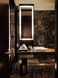 Dark and textured with its contrasting white striations, black marble creates a sleek, chic aesthetic. On Trend The Marble Trend Vkvvisuals Com Blog Black Marble Bathroom Marble Bathroom Designs Modern Luxury Bathroom