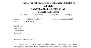 Surat undangan sendiri terdiri dari surat undangan resmi dan surat undangan tidak resmi. Contoh Undangan Halal Bihalal Word Doc Siap Edit Triprofik Com