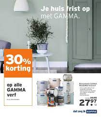 30 korting op alle gamma verf aanbieding bij gamma