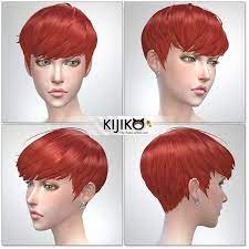 Kijiko Sort Hair Inspired By Osomatsu Sims 4 Downloads Sims Hair Short Hair Styles Pixie Hairstyles