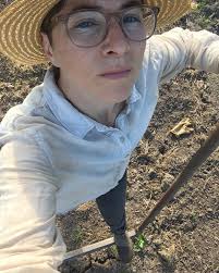 Preparing to plant and planting, there are a lot of steps involved! 1. Fork  the bed 2. Rake the bed 3. Spread the compost 4. Plant the seed 5. Lay the  drip line and water.