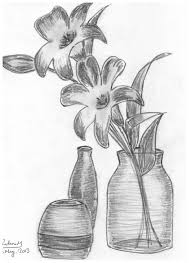 Check out our flower vase drawing selection for the very best in unique or custom, handmade pieces from our vases shops. Vase With Roses Drawn In 2013 Vase Flowers Roses Pencil Sketch Cool Art Drawings Flower Vase Drawing Flower Drawing