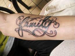 It has the curves on the letter, which when viewed from different angle may look like having another word in it. Family Tattoo Designs For Men Family Tattoos Family Tattoo Designs Tattoo Designs Men