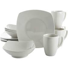 Rated 4.5 out of 5 stars. Gibson Home Zen Buffetware Versatile 12 Piece Square Dinnerware Dish Set With Multi Sized Plates Bowls And Mugs White Target
