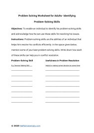 Check spelling or type a new query. Problem Solving Worksheets For Adults 7 Optimistminds