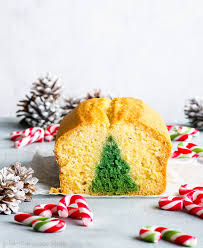 The main pieces of equipment you need for the christmas loaf cake are a mixing bowl, wooden spoon, sieve, 2lb loaf tin and loaf tin liner or greaseproof paper. Surprise Inside Christmas Tree Cake The Loopy Whisk