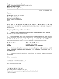 Setiap tahun pada hari itu, umat islam di seluruh dunia akan mengadakan majlis mem Contoh Surat Mohon Sumbangan Maulidur Rasul