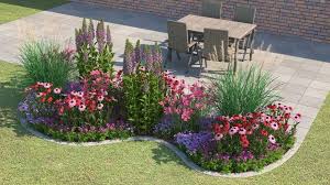 Ein Blumenbeet Vor Einem Haus Garten Bepflanzen Garten Landschaftsbau Blumenbeet