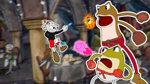 amsyars drawings on X: An old artwork of mine, featuring Cuphead fighting  Ribby and Croaks. I used this one for my YouTube channel, go check it out  if you want, tho for