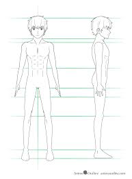 How to draw male anime manga characters from basic shapes. How To Draw Anime Male Body Step By Step Tutorial Animeoutline