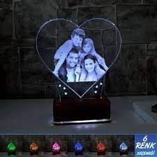 3d 3 boyutlu led lamba masa gece lambasi kisiye ozel fotografli aile kalp 3d 3 boyutlu led lamba masa gece lambas acrylic decor acrylic designs 3d illusion art