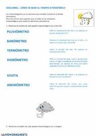 Aparatos Para Medir El Tiempo Atmosferico Idioma Espanol O Castellano Curso Nivel Cuarto De Primari En 2021 Capas De La Tierra Ciencias Sociales Tiempo Atmosferico
