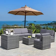 Maybe you would like to learn more about one of these? Buy Tangkula 8 Pcs Outdoor Patio Furniture Set Rattan Wicker Sofa Set Sectional Sofa Couch Conversation Set W Storage Table And 12 Zippered Cushions For Garden Backyard Poolside Grey Online In Indonesia B07zs9hgbc