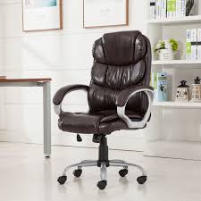 Mocha Pu Leather High Back Office Chair Executive Task Ergonomic Computer Desk Ebay High Back Office Chair Comfortable Office Chair Executive Office Chairs