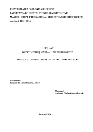 Parlamentul european a obtinut prioritatile cheie din mandatul sau de negociere. Doc 2 Referat Rolul Consiliului In Procesul Decizional European Alina Andrei Academia Edu