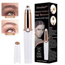 Finally, another popular eyebrow application of laser hair removal is for the hair right above the brow. Eyebrow Hair Remover Electric Eyebrow Trimmer Mroobest Electric Painless Eyebrow Trimmer For Women Portable Eyebrow Hair Removal Razor With Light White Buy Online In Grenada At Grenada Desertcart Com Productid 146994048