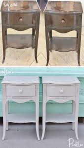 Revived Antique Dove Grey Nightstands Before After Picklee Furniture Fix Refinishing Furniture Vintage Bathroom Decor