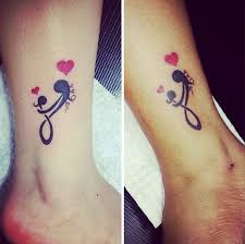 Symbol Of Mother And Daughter Love Color Black Tags First Easy Daughter Beautiful Mother Tattoos For Daughters Mother Tattoos Tattoos For Kids