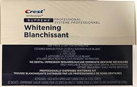 Crest whitestrips is a line of tooth whitening products made by procter & gamble. Amazon Com Crest Whitestrips Supreme Professional Whitening Tooth Whitening Strips Beauty