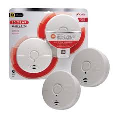 Photoelectric sensor detects smoke from. 10 Year Battery Smoke Detectors Fire Safety The Home Depot