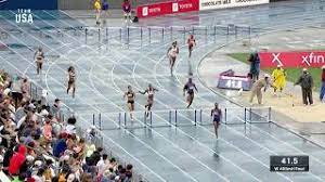 Mclaughlin was second in 52.23, a time that made her. Dalilah Muhammad Breaks World Record In The Women S 400 Meter Hurdles Champions Series Presented B Youtube