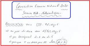 Pic math 2020 student showcase. Correction Examen National 2020 Sciences Math Mathematiques Math Math Equations Correction