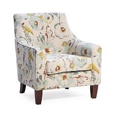 Contemporary Classic Blue Gray White Green Brown Floral Upholstered Accent Arm Chair Living Room Furniture Living Room Chairs Comfy Chairs Chair