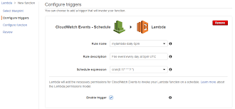 Since we are not using any aws services in the task, we do not need a task role. Aws Lambda Scheduled Tasks Stack Overflow