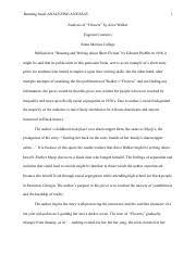 Identify two examples of exposition 2. Analyzing Flowers By Alice Walker Pdf Running Head Analyzing An Essay 1 Analysis Of U201cflowers U201d By Alice Walker Eugeniu Cuznetov Santa Course Hero
