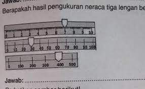 Neraca tiga lengan umumnya memiliki kapasitas 610 gram dengan ketelitian 0 1 gram. Berapakah Hasil Pengukuran Neraca Tiga Lengan Berikut Brainly Co Id