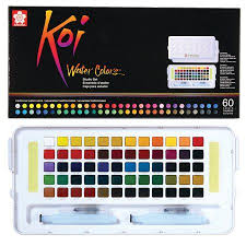 Sakura Koi Watercolor Studio Set 60 Colors 2 Waterbrushes Walmart Com In 2020 Sakura Koi Watercolor Koi Watercolor Sketch Box