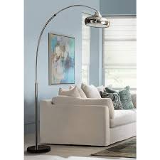 Slim, discreet and yet efficient, these gorgeous additions often go unnoticed in the contemporary living room or the stylish bedroom. Menlo Metallic Polished Chrome Arc Floor Lamp 8y651 Lamps Plus