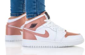 Nike wmns air jordan 1 mid damen sneaker deadstock neu! Nike Air Jordan 1 Mid Gs Schuhe High Top Freizeit Sneaker White Rose 555112 190 Ebay