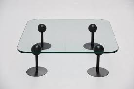 Kartell lifestyle enhances the living room with philippe starck's blast, a coffee table square with rounded corners and clear bases and tops. Philippe Starck Coffee Table Les Trois Suisses France 1982 Massmoderndesign