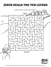 Top 20 Sunday School Crossword Puzzles For Kids Ten Lepers Bible Mazes Bible Curriculum