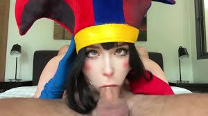 Pomni cosplay porn spreads tight pussy
