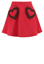 Women Clothing Love Moschino Denim Skirt Rosso Moschino