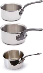 Mauviel Made In France M Cook 5 Ply Stainless Steel 5610 12 0 8 Quart Sauce Pan With Cast Iron Handle Iron Handles Cast Iron Handles Mauviel