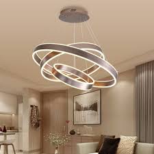 An entry pendant light can set just the right style for the rest of the home to follow. Brown Ring Pendant Lighting Modern 1 2 3 Light Led Metal Ceiling Chandelier For Foyer Takeluckhome Com