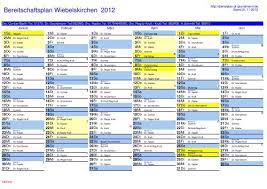 Dienstplan 2012 Zum Ausdrucken