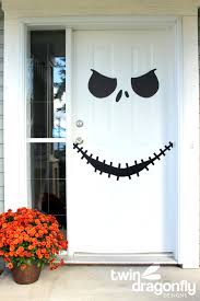 Jack Skellington Door With Free Printable Homemade Heather Disney Halloween Decorations Halloween Decorations To Make Diy Halloween Decorations
