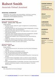Virtual Assistant Resume Samples Qwikresume