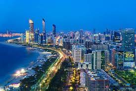 Abu Dhabi Skyline And Corniche At Night In 2020 Skyline Abu Dhabi San Francisco Skyline