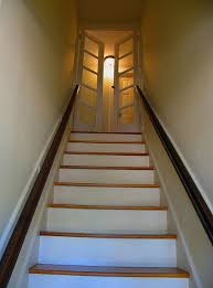 French Doors At Top Of Stairs Basement Doors Attic Renovation Small Hallways