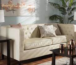 Shop wayfair for the best bonded leather sofa. Wrought Studio Haffey Chesterfield Sofa Cream Faux Leather Sofa Leather Couches Living Room Faux Leather Sofa Leather Sofa