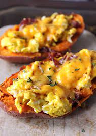 Breakfast Stuffed Sweet Potatoes Recipe Sweet Potato Breakfast Brunch Recipes Healthy Breakfast Recipes