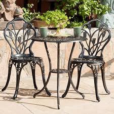 Outdoor cast aluminum tables and chairs courtyard garden hotel urniture terrace combination leisure metal round patio table. Nassau Cast Aluminum Outdoor Bistro Furniture Set Ofs130 More Than A Furniture Store