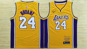 Kobe bryant la lakers jersey. Nike Nba Los Angeles Lakers 24 Kobe Bryant Gold Jersey Retired Jersey