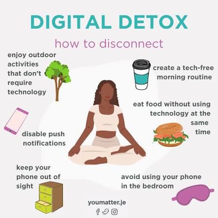 Check out our 'digital detox' tips and see for yourself the benefits of switching OFF. 💡Do you have any ideas? 👇Comment below to help others mindfully manage their relationship with technology. #YouMatterJe