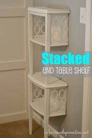 Stacked End Table Shelf Roadkill Rescue Infarrantly Creative Diy Furniture Home Decor Repurposed Furniture